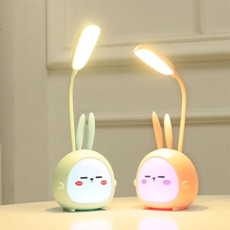 Lampka Biurkowa Nocna LED Królik Kolory