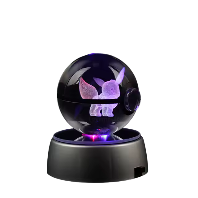 Lampka LED pokeball 3D dekoracja POKEMON anime EEVEE