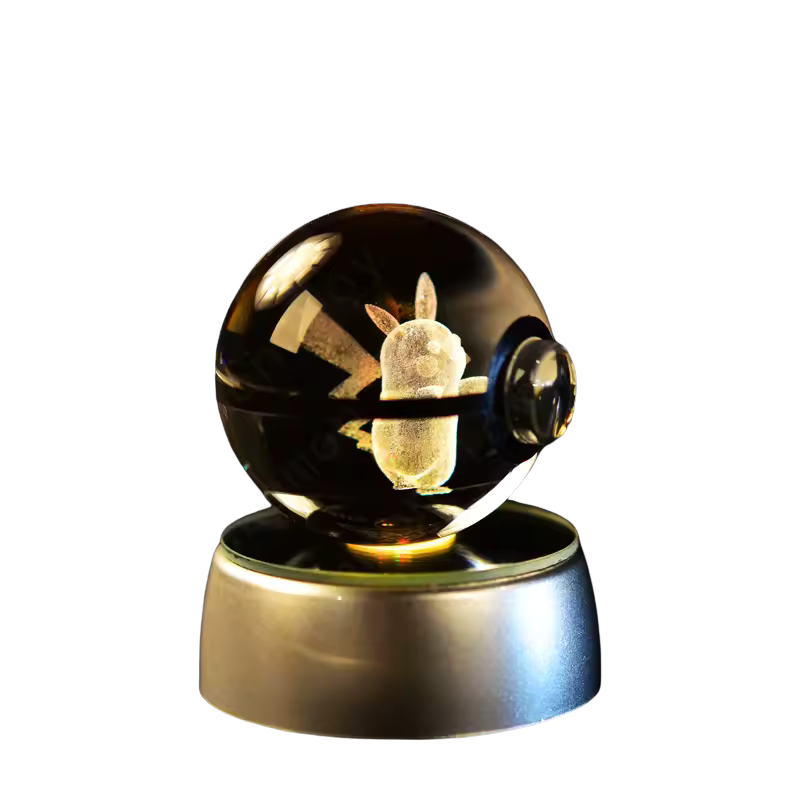 Lampka LED pokeball 3D dekoracja POKEMON anime PIKACHU