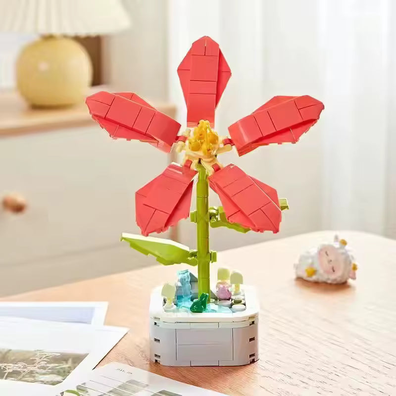 Zabawka klocki dla dzieci KWIATEK dekoracja domu
