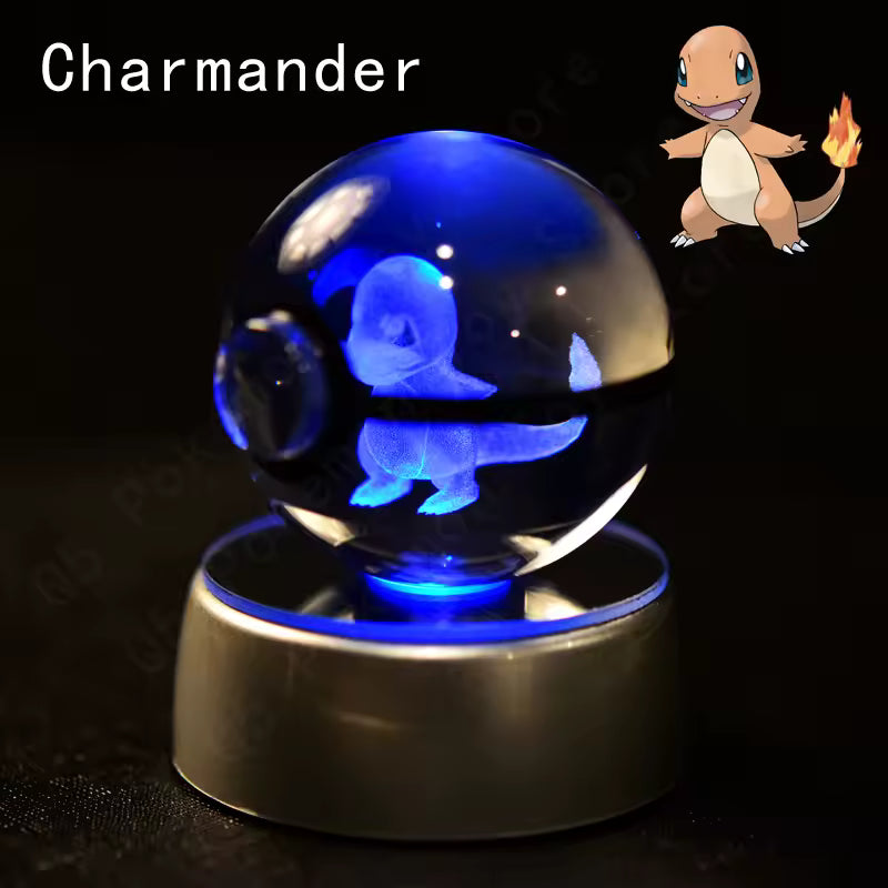 Lampka LED pokeball 3D dekoracja POKEMON anime CHARMANDER
