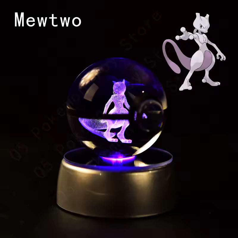 Lampka LED pokeball 3D dekoracja POKEMON anime MEWTWO