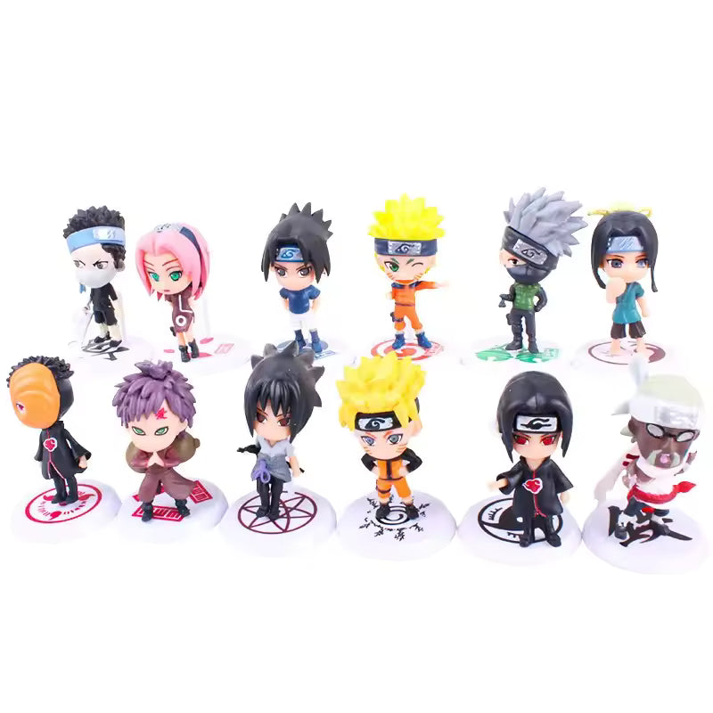 Naruto Figurki Sasuke Gaara 8cm 6szt