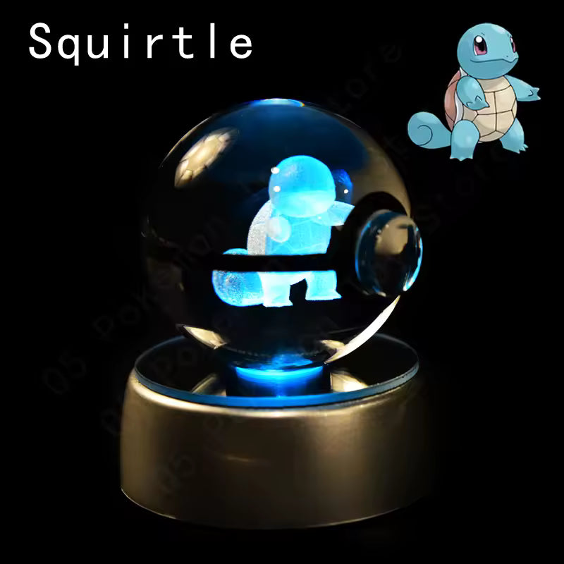 Lampka LED pokeball 3D dekoracja POKEMON anime SQUIRTLE