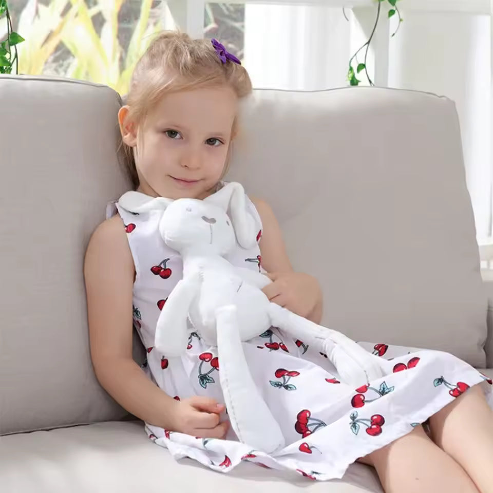 Duża maskotka dla dzieci pluszak pacynka BIAŁY KRÓLIK 40 CM przytulanka