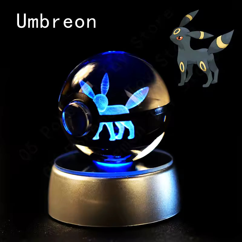 Lampka LED pokeball 3D dekoracja POKEMON anime UMBREON