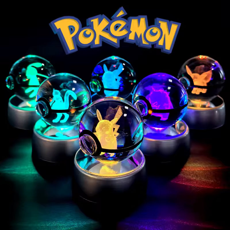 Lampka LED pokeball 3D dekoracja POKEMON anime EEVEE