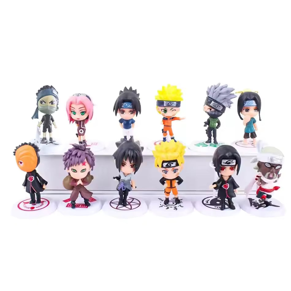 Naruto Figurki Sasuke Gaara 8cm 6szt