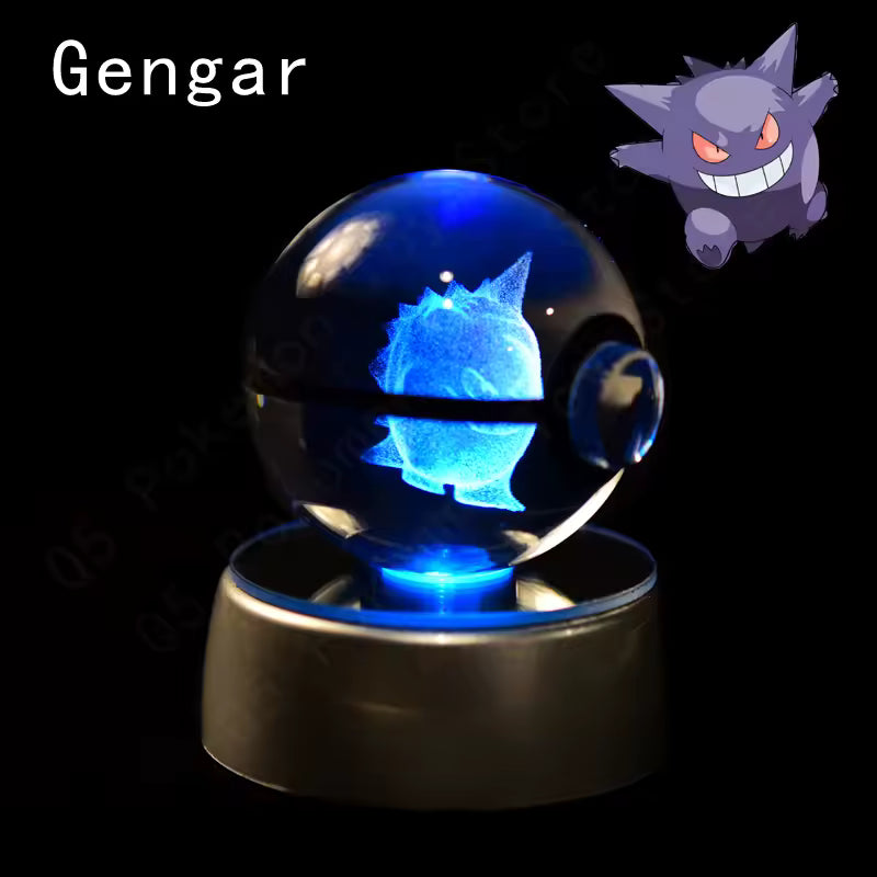 Lampka LED pokeball 3D dekoracja POKEMON anime GENGAR