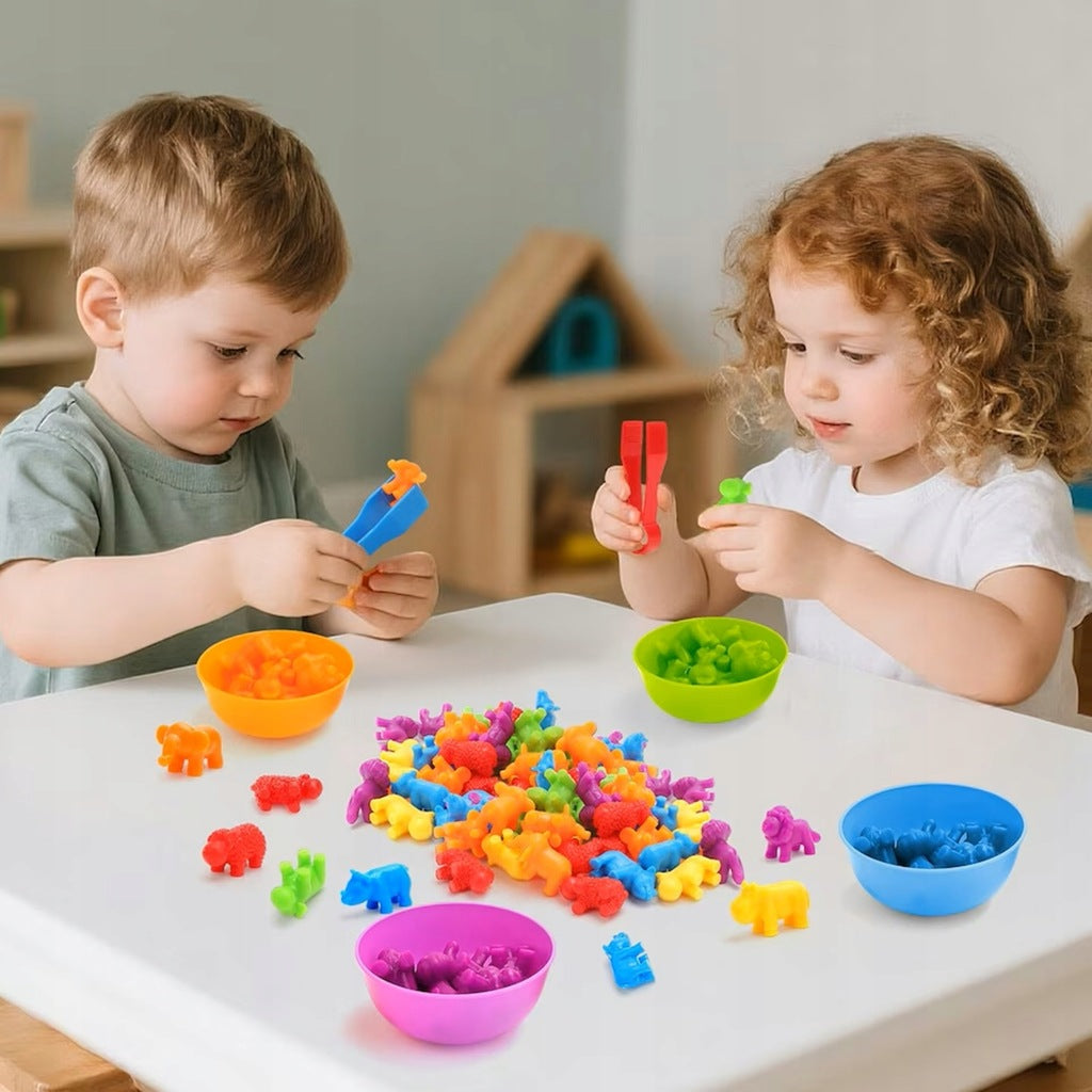Układanka Edukacyjna Montessori Liczydło do Nauki Liczenia Kolorów