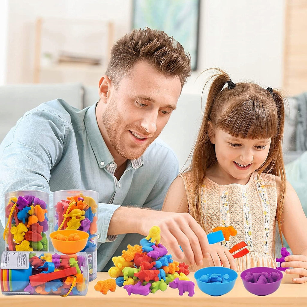 Układanka Edukacyjna Montessori Liczydło do Nauki Liczenia Kolorów